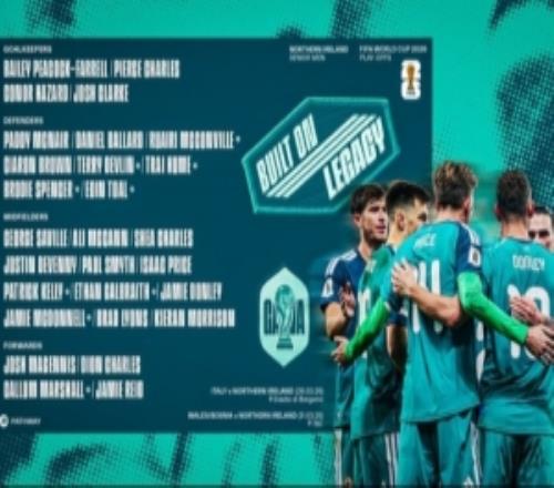 世預(yù)賽附加賽戰(zhàn)意大利，北愛爾蘭名單：休姆、巴拉德、德文尼在列