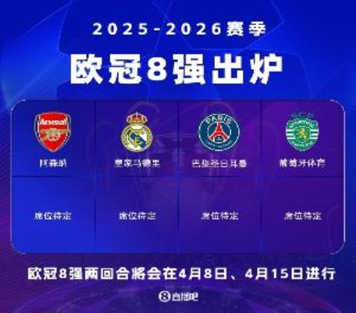 OPTA歐冠奪冠概率：槍手33.96%第1拜仁20.1%第2，巴黎巴薩皇馬35