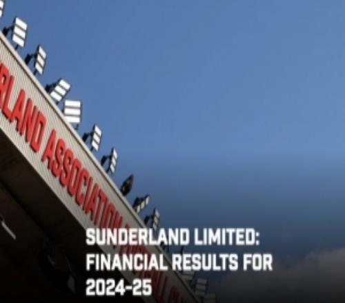 桑德蘭公布2425財年財報：營業(yè)額4030萬鎊，比上年增加210萬鎊