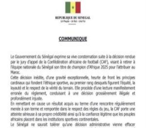 被剥夺冠军！塞内加尔政府声明：强烈愤慨！要求调查非洲足联腐败