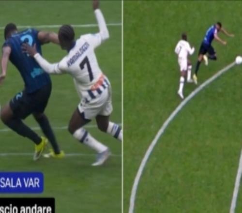 國米11亞特蘭大VAR錄音：沒踢到鄧弗里斯弗拉泰西倒地接觸輕微