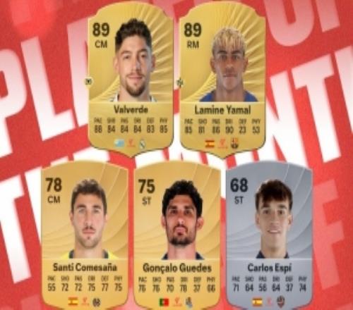 西甲3月最佳球員候選：巴爾韋德、亞馬爾、貢薩洛格德斯在列