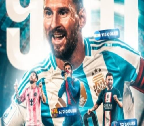 900球里程碑！南美足聯(lián)官方曬海報祝賀梅西：獨一無二的梅西