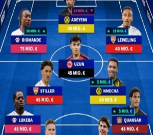 德甲無拜仁球員最貴陣：多特4人寬薩、迪奧曼德、武什科維奇在列