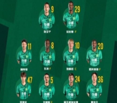 北京國(guó)安今日首發(fā)