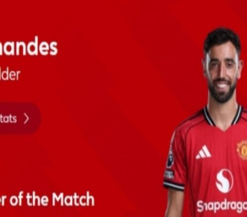 破門(mén)+造烏龍，英超官方：B費(fèi)當(dāng)選曼聯(lián)22伯恩茅斯全場(chǎng)最佳球員