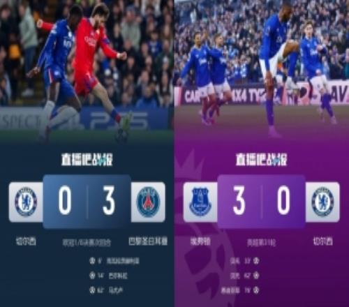 危矣切爾西4連敗吞3場慘案，后2輪將戰(zhàn)英超火力排前3的曼城曼聯(lián)