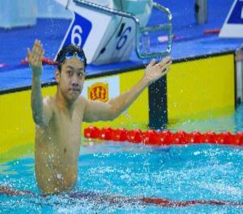 中國游泳公開賽男子400米自由泳：張展碩刷新PB奪金、徐海東摘銅
