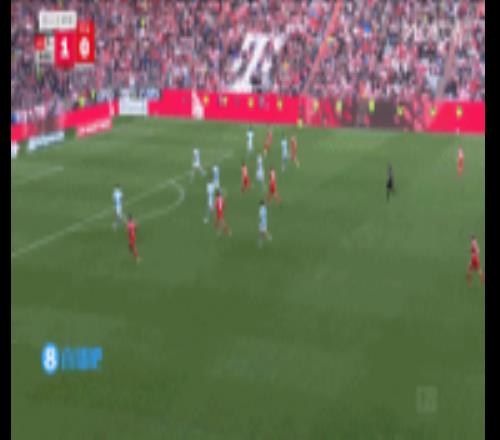 上半場補時階段，格納布里爆射破門，拜仁20領先柏林聯(lián)