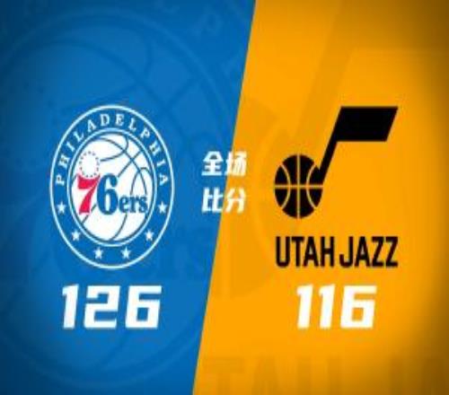 76人3人20+擒爵士格萊姆斯25分埃奇庫姆22+13貝利25+7+5帽