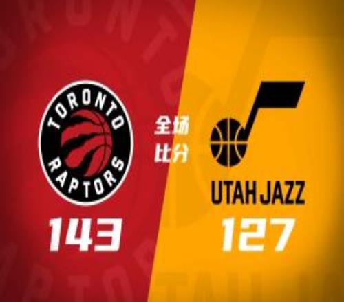 猛龍4人20+大勝爵士巴雷特27+6貝利三分9中7轟生涯新高37分