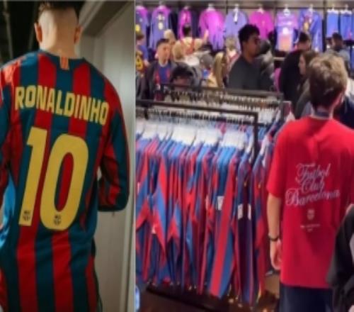 一掃而光！小羅的0506巴薩復(fù)古球衣引球迷搶購風(fēng)潮，售價(jià)上百歐