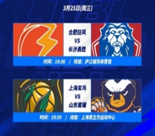 NBL季后賽第2個比賽日：合肥狂風VS長沙永勝上海玄鳥VS山東蜜獾