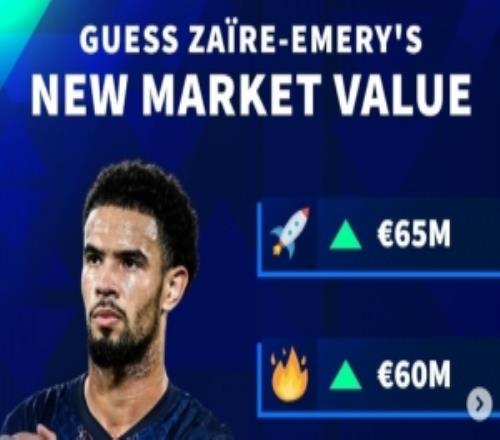 當(dāng)前5000萬歐！德轉(zhuǎn)預(yù)熱埃梅里身價：最高可能漲至6500萬歐