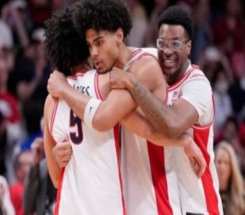 布莱斯就读的亚利桑那大学闯进疯三四强詹姆斯祝贺：全力以赴