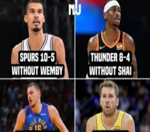 各MVP候選人缺席時球隊戰績：文班105亞歷山大84東契奇66