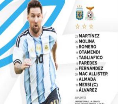 阿根廷vs贊比亞首發(fā)：梅西領(lǐng)銜，小蜘蛛、恩佐、麥卡出戰(zhàn)