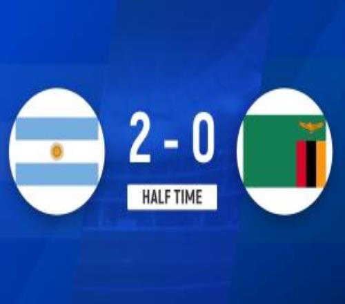 半場阿根廷20贊比亞梅西策動進球+抽射破門阿爾瓦雷斯閃擊