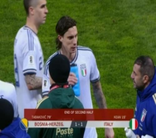 90分鐘戰(zhàn)報十人意大利11波黑巴斯托尼染紅小基恩破門+失單刀