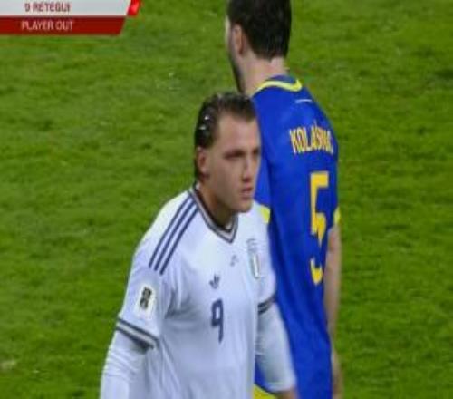 開始守！意大利第上半場(chǎng)染紅，隨即換下雷特吉換上加蒂