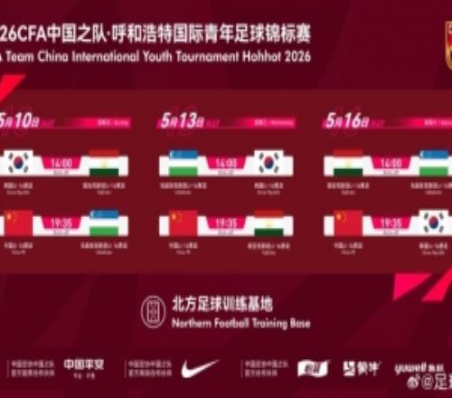 呼和浩特国际足球锦标赛5月中旬开赛，U16国少将对阵韩国等劲旅