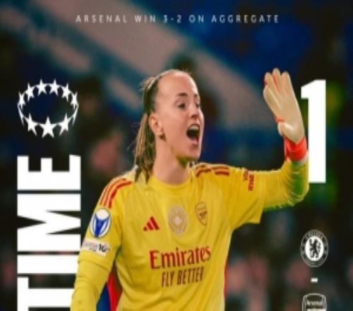 阿森納女足第9次晉級女足歐冠半決賽，僅少于里昂女足的14次