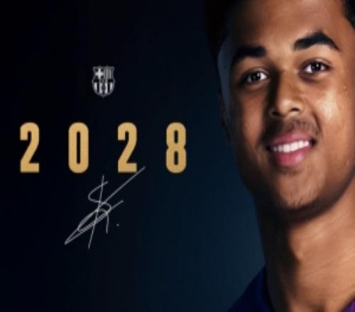 官方：克魯伊維特18歲兒子肖恩與巴薩B隊續約至2028年