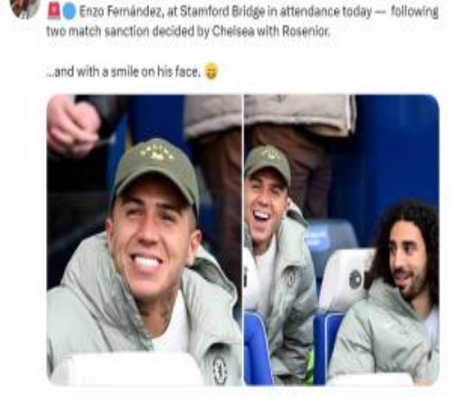 你是懂拱火的！羅馬諾：被禁賽的恩佐來(lái)看球....還面帶笑容