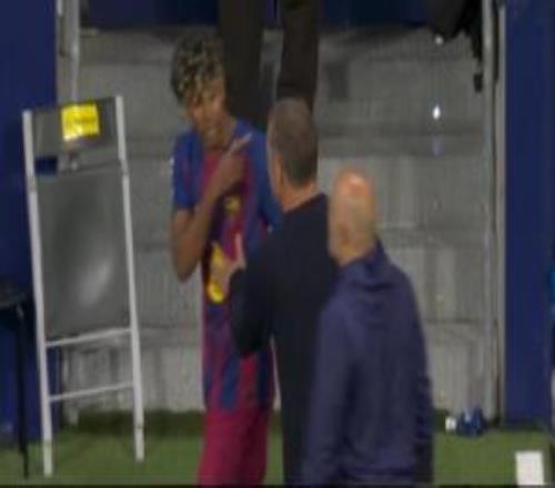 誰的問題亞馬爾不滿門將教練指責(zé)他不傳球，拒絕慶祝并憤怒離場