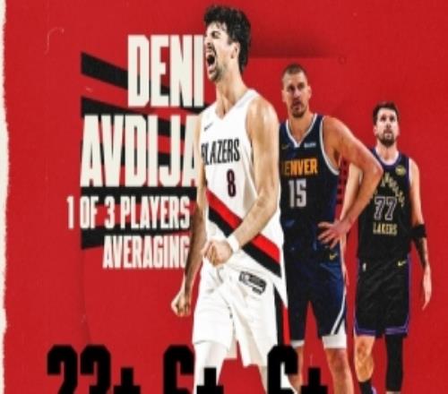 開拓者曬出海報！僅有的三位場均至少23+6+6球員：阿夫迪亞+東&約