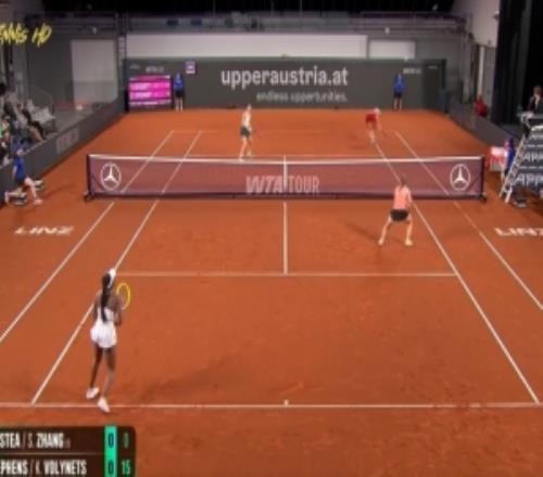 張帥科斯蒂亞20斯蒂文斯沃利內(nèi)茨，晉級(jí)WTA500林茨站女雙8強(qiáng)