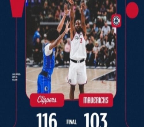 連續(xù)55場20+！快船賽后曬比賽海報：小卡標志性跳投入鏡
