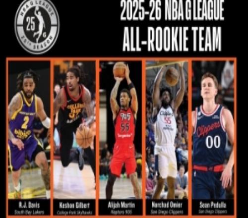 G聯(lián)盟最佳新秀陣容：RJ戴維斯在列圣迭戈快船兩人入選