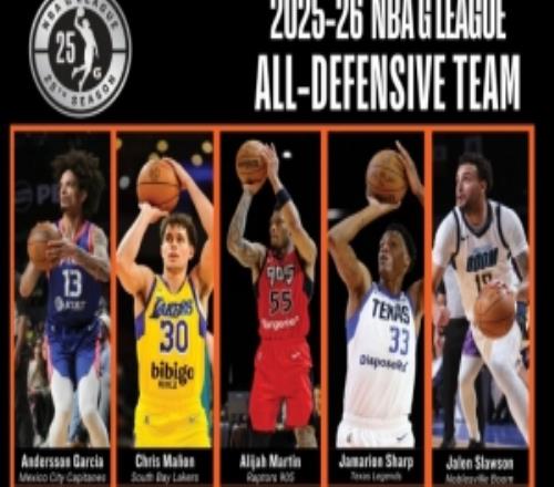 202526G聯(lián)盟最佳防陣：南灣湖人馬農(nóng)領(lǐng)銜阿利賈馬丁在列