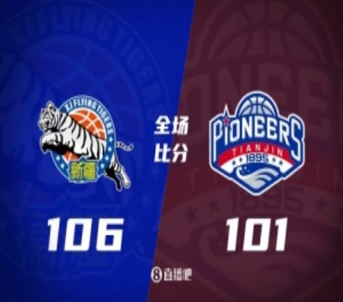 新疆加時(shí)險(xiǎn)勝天津阿不都沙拉木18+10+9齊麟25+7林庭謙22分