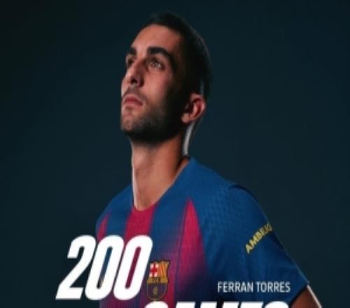 官方：費蘭托雷斯迎巴薩200場里程碑，此前共計貢獻60球21助攻