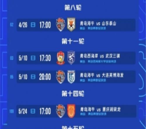 西海岸、海牛部分主場賽程調(diào)整，海牛vs泰山4月26日17點開球