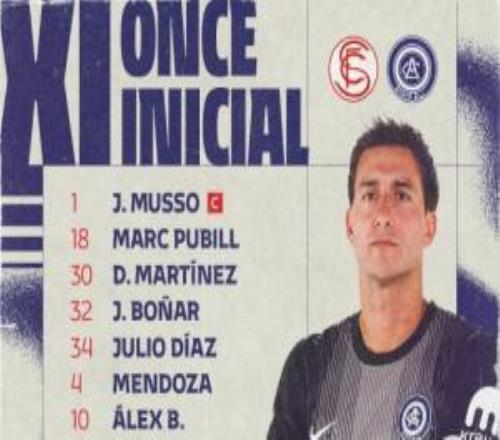 馬競客戰(zhàn)塞維首發(fā)：馬競繼續(xù)大輪換！格子、小蜘蛛、盧克曼均替補