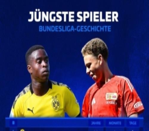 16歲3天！柏林聯(lián)小將成為德甲歷史第二年輕首秀球員，僅次穆科科