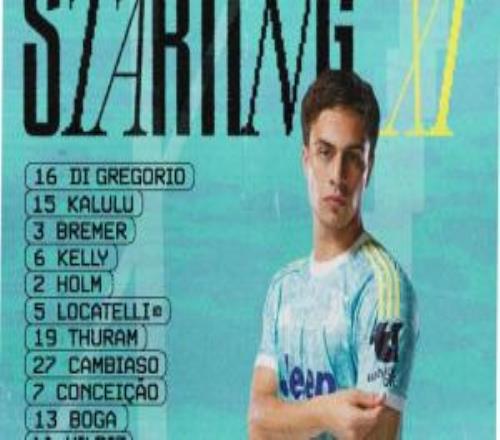 尤文vs亞特蘭大首發(fā)：伊爾迪茲先發(fā)，博加、孔塞桑、圖拉姆出戰(zhàn)