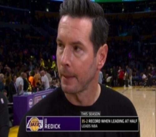 全联盟第一！湖人本赛季上半场领先时战绩为35胜2负今日领先爵士