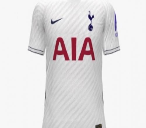 热刺新赛季主场球衣谍照：经典白+海军蓝，搭配对角线条纹