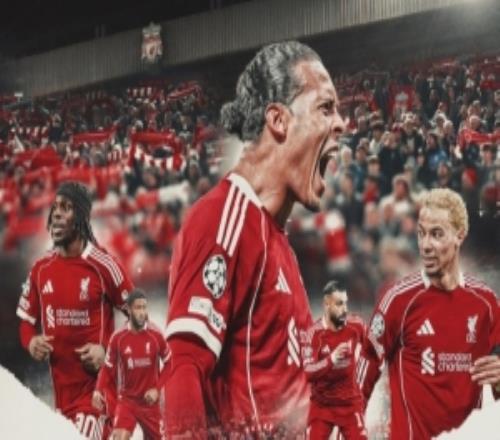 利物浦對(duì)陣巴黎次回合海報(bào)：范戴克、薩拉赫、?；倏顺鲧R