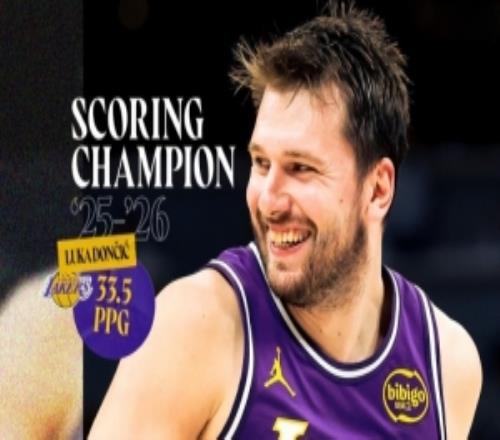 湖人官推曬海報祝賀東契奇再奪得分王成湖人隊史第五位得分王！