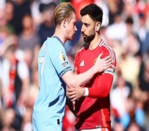 B費(fèi)在英超已2次單賽季參與進(jìn)球25+，同期中前衛(wèi)僅德布勞內(nèi)做到1次