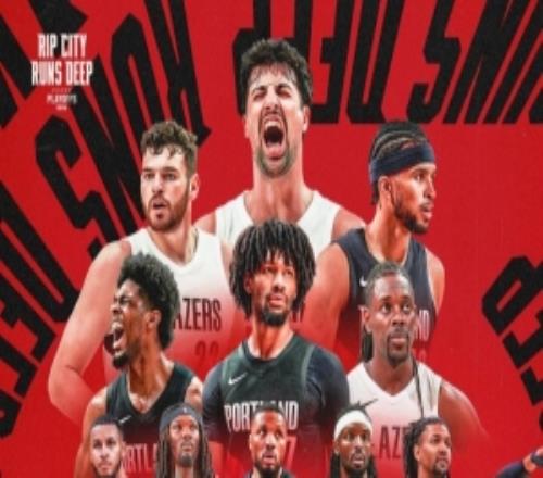 撕裂之城！開拓者官推賽后曬全員海報慶祝晉級季后賽