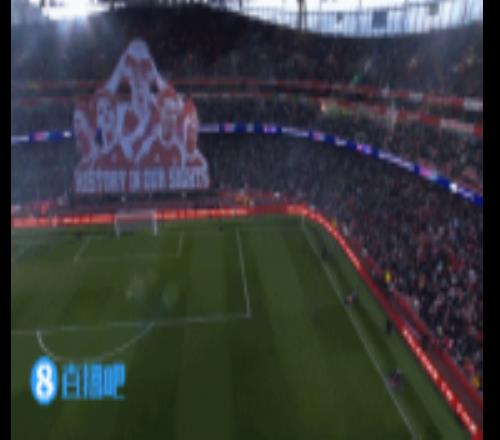 劍指半決賽！阿森納賽前看臺(tái)tifo：歷史就在我們眼前