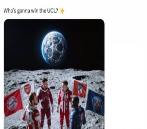 羅馬諾社媒曬歐冠四強海報，馬競隊徽錯誤引發(fā)球迷不滿