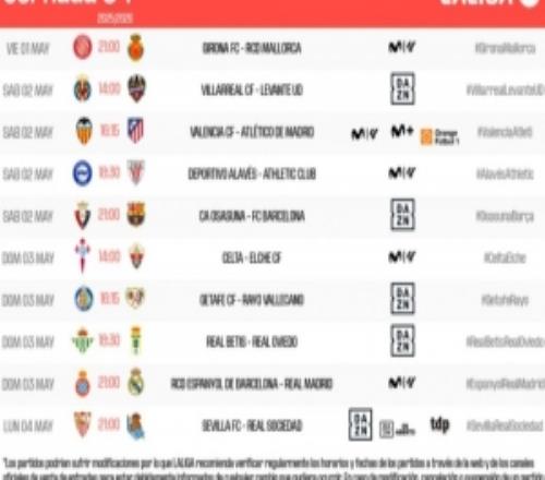 西甲第34輪：5月3日3點(diǎn)奧薩蘇納vs巴薩，5月4日3點(diǎn)西班牙人vs皇馬