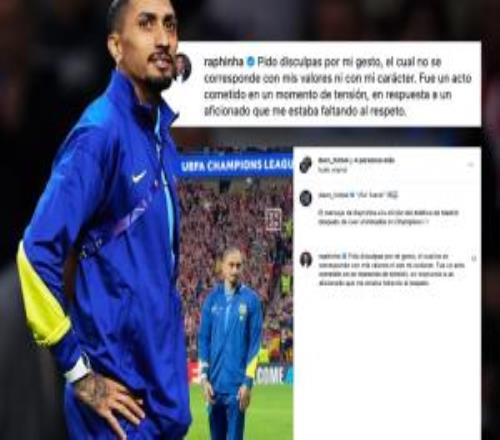 嘲諷馬競(jìng)下輪就回家！拉菲尼亞道歉：當(dāng)時(shí)太激動(dòng)了，有球迷在罵我